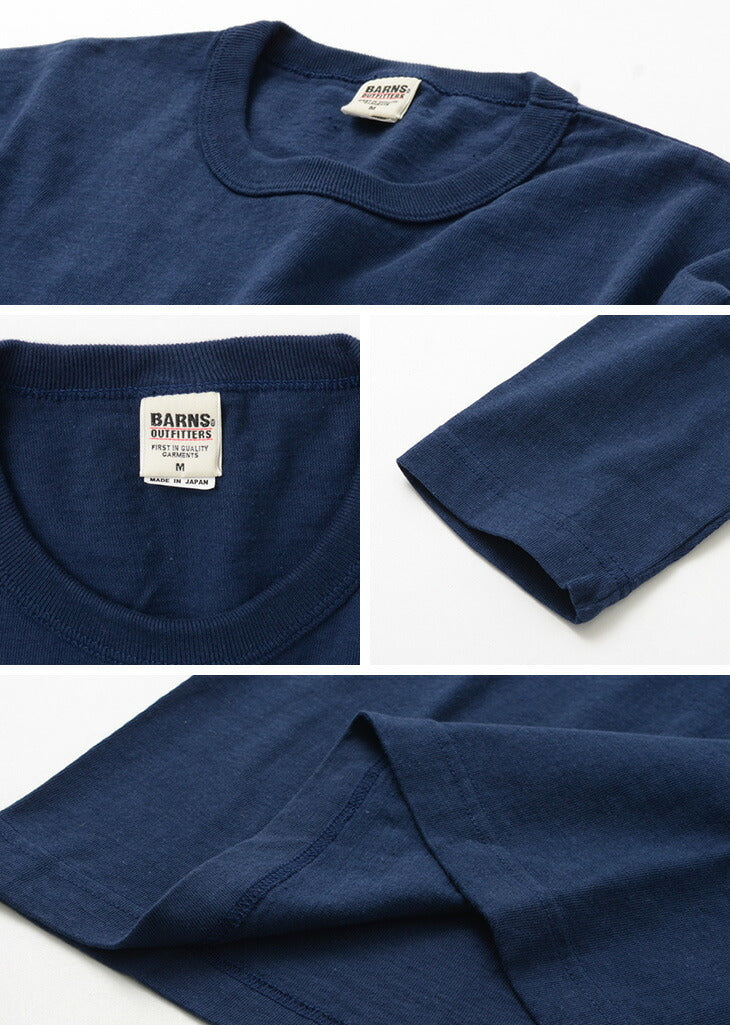 Barns / BR-1106 Camiseta de bolsillo de Jersey Crew L / S