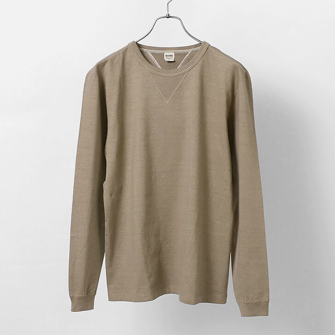 BARNS / COZUN Knit Vintage Long Sleeve Crew Neck T-Shirt