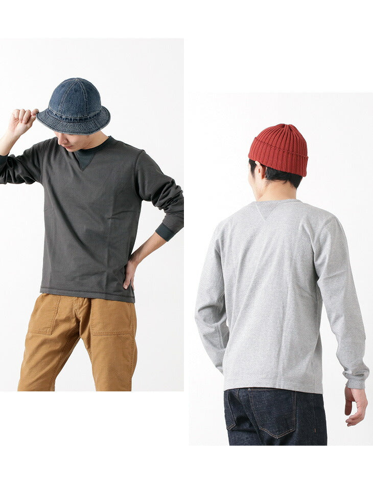 BARNS / COZUN Knit Vintage Long Sleeve Crew Neck T-Shirt