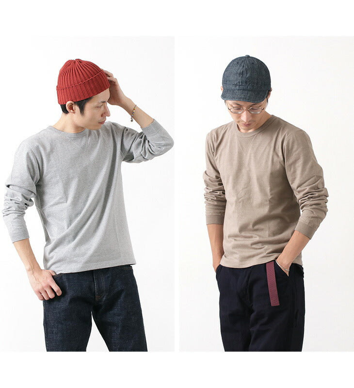 BARNS / COZUN Knit Vintage Long Sleeve Crew Neck T-Shirt