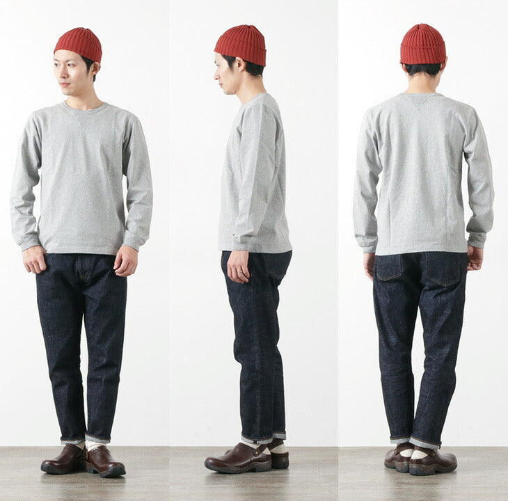 BARNS / COZUN Knit Vintage Long Sleeve Crew Neck T-Shirt