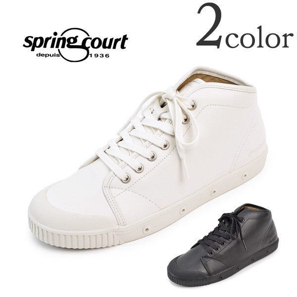 SPRING COURT / B2 Mid Cut Leather Sneakers