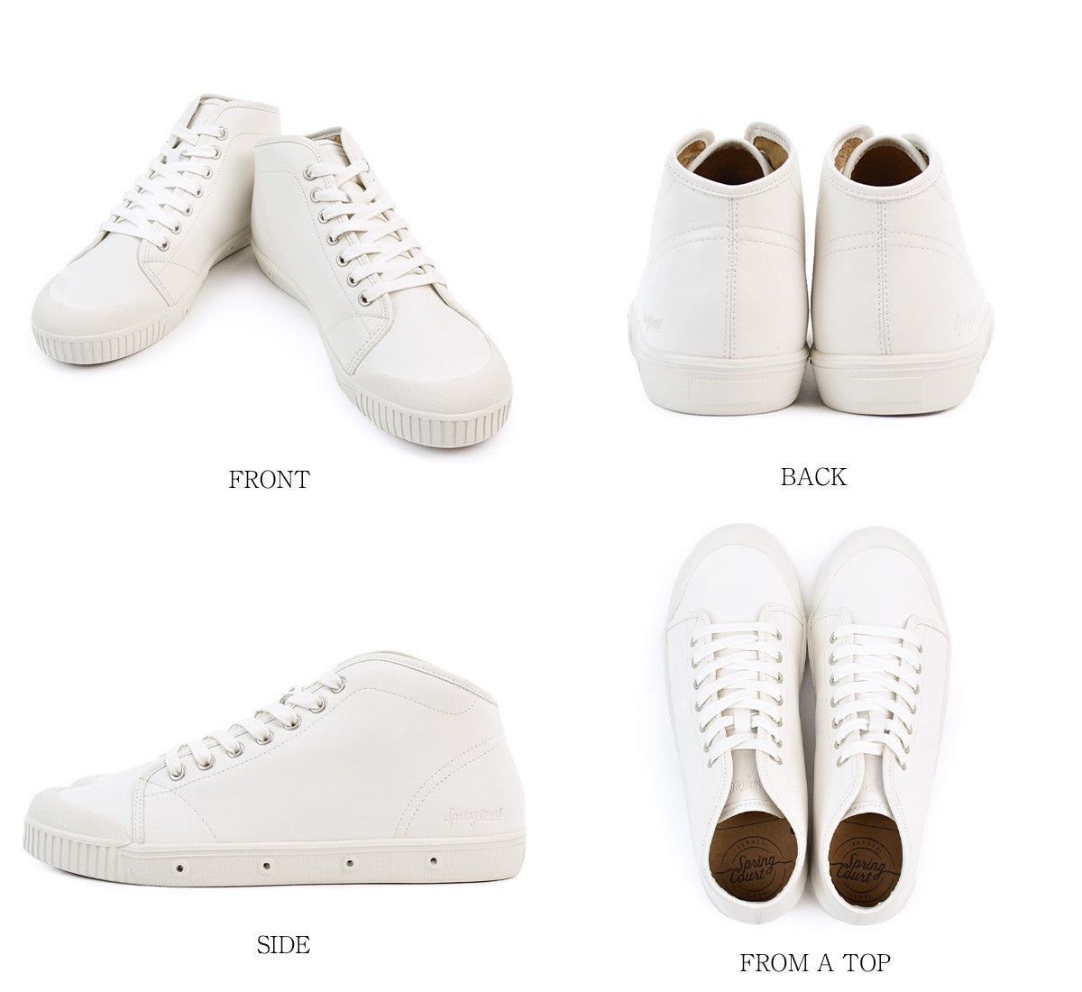 SPRING COURT / B2 Mid Cut Leather Sneakers