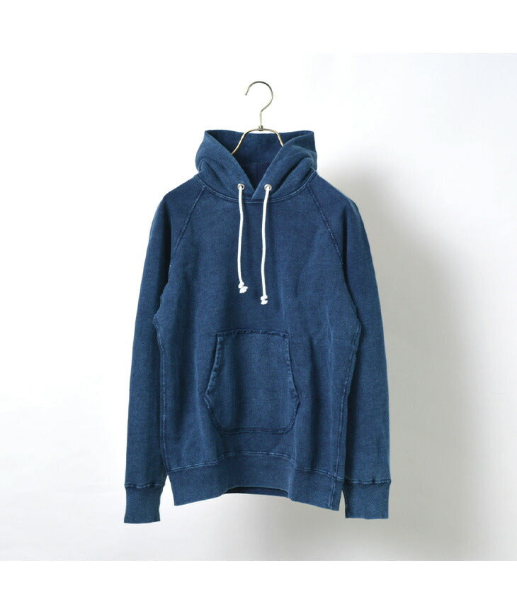 Bon sur / gobw1203 est un sweat à capuche indigo raglan