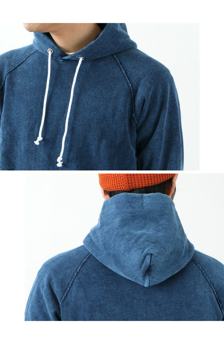 GOOD ON / GOBW1203 IS Indigo Raglan Pullover Hooded Sweatshirt