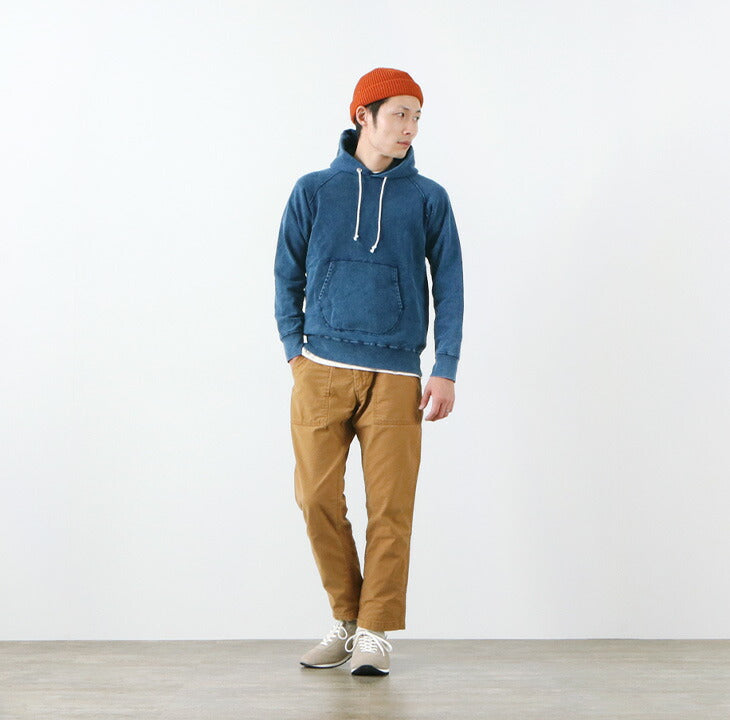 GOOD ON / GOBW1203 IS Indigo Raglan Pullover Hooded Sweatshirt