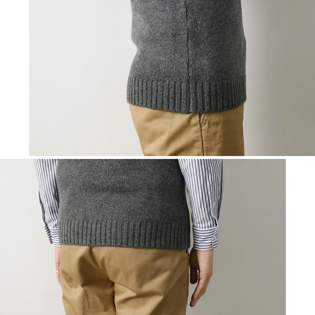 SOGLIA / Landnoah British Wool Crew Neck Knit Vest