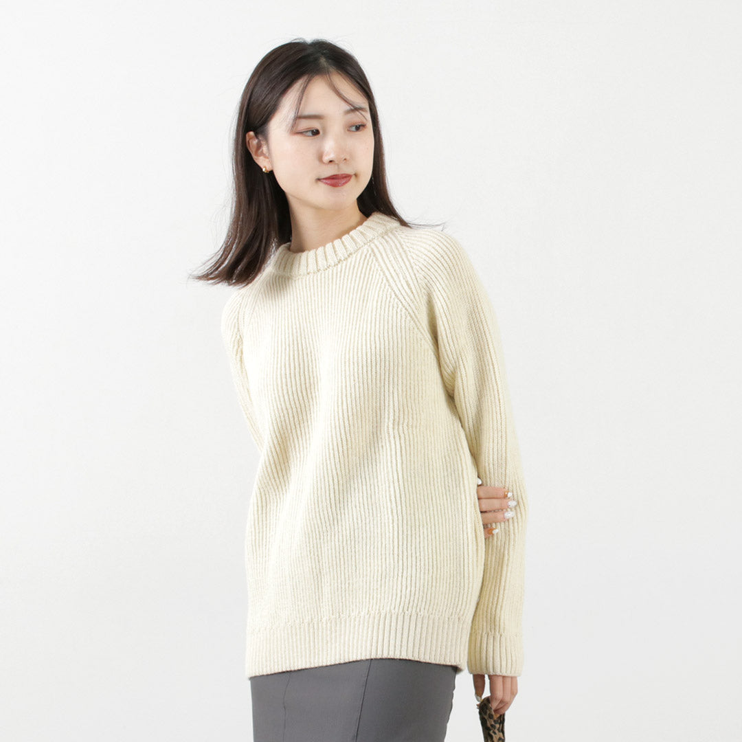 Kerry Woolen Mills / 7G 1PLY Pêcheur Crobib Crew Neck Treen