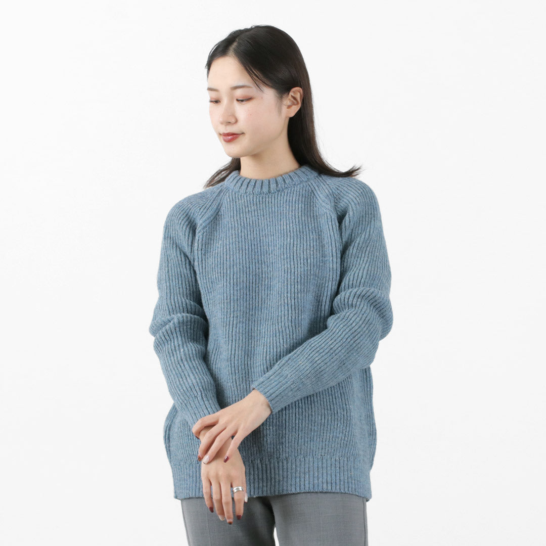 Kerry Woolen Mills / 7G 1PLY Pêcheur Crobib Crew Neck Treen