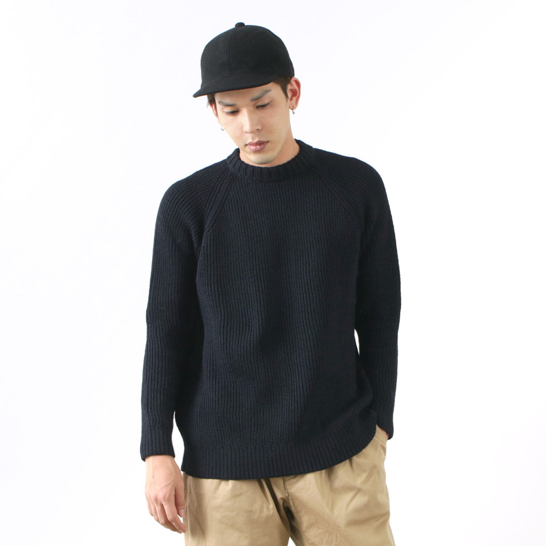 Kerry Woolen Mills / 7G 1PLY Pêcheur Crobib Crew Neck Treen