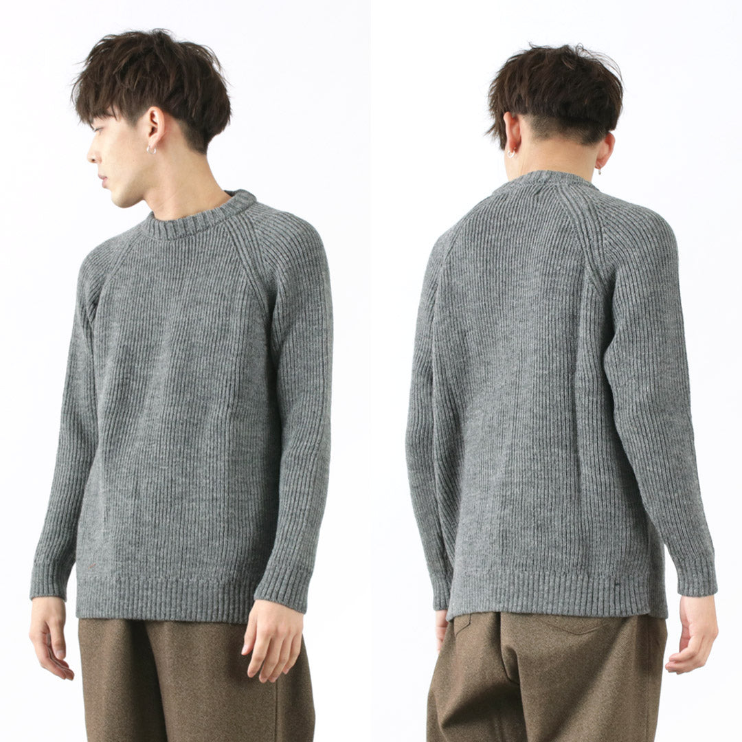 Kerry Woolen Mills / 7G 1PLY Pêcheur Crobib Crew Neck Treen