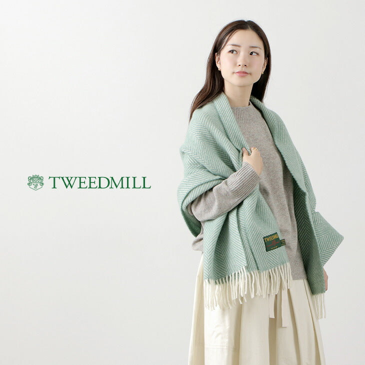 Tweed Mill / 75x168鱼骨毛毯羊毛膝盖地毯