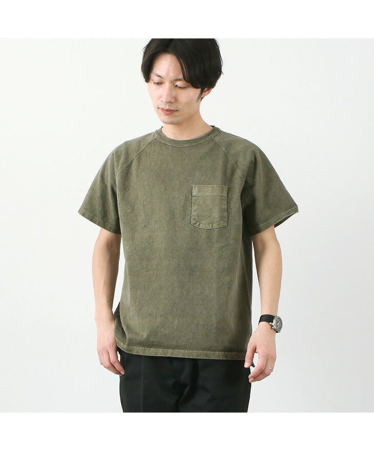 GOOD ON / GOST1101 Raglan heavy pocket T-shirt short sleeve