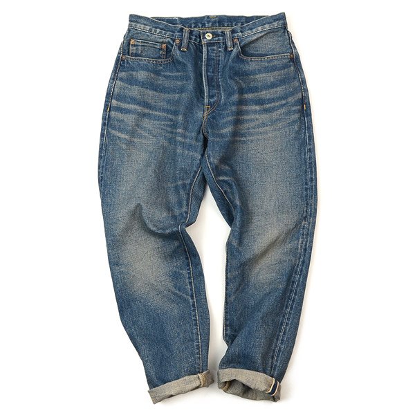 Sanca / 15.5oz denim tapered usado 5p pantalones