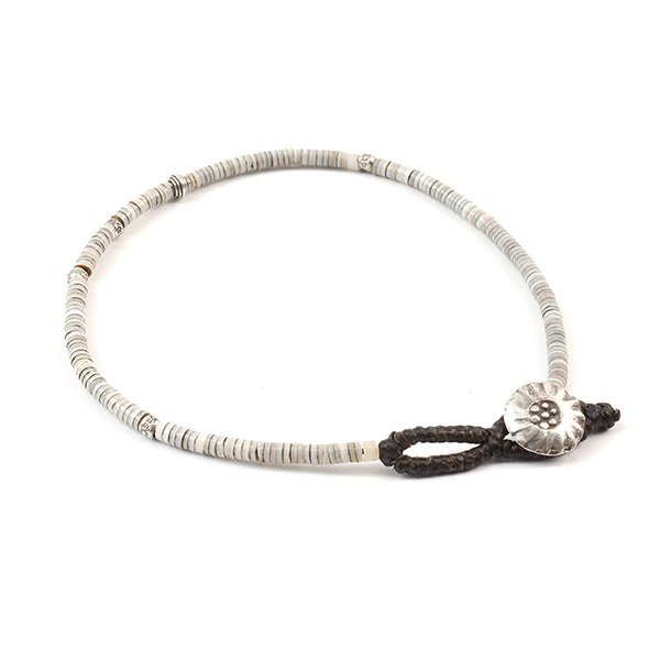 PHADUA / Shell Beads / Wax Cord Anklet