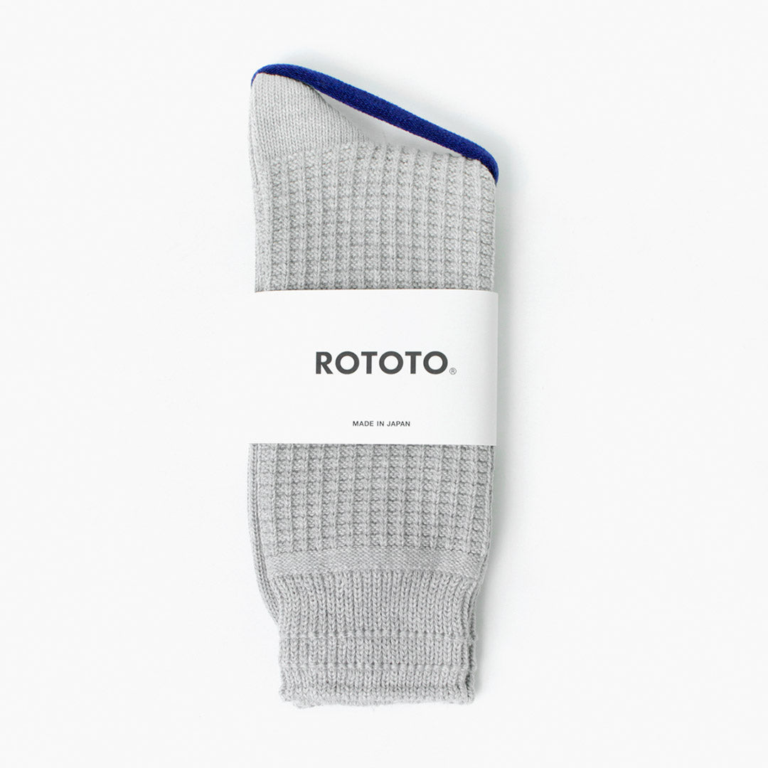 ROTOTO / Cotton Waffle Crew Socks