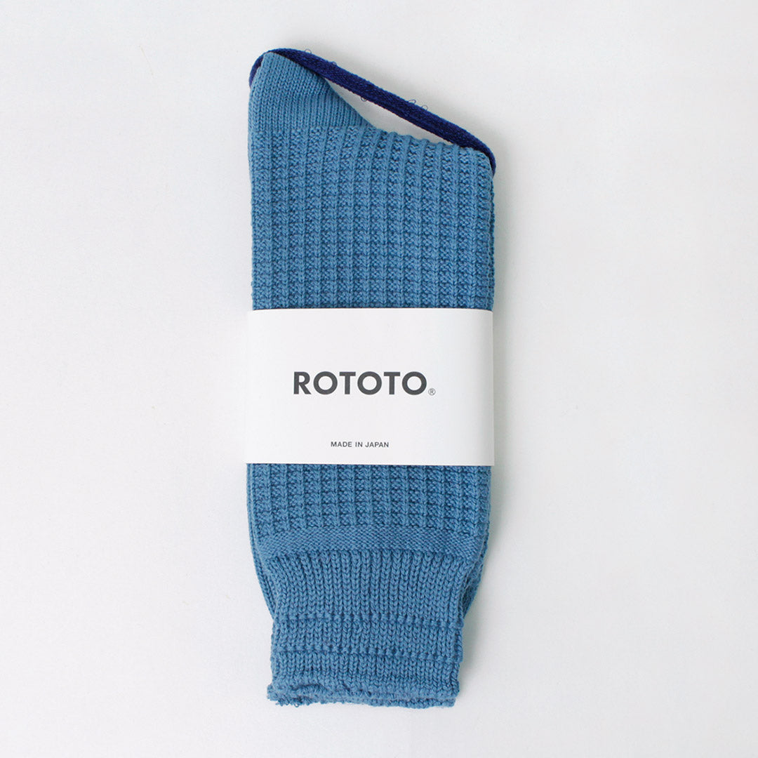 ROTOTO / Cotton Waffle Crew Socks