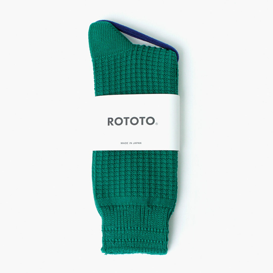 ROTOTO / Cotton Waffle Crew Socks