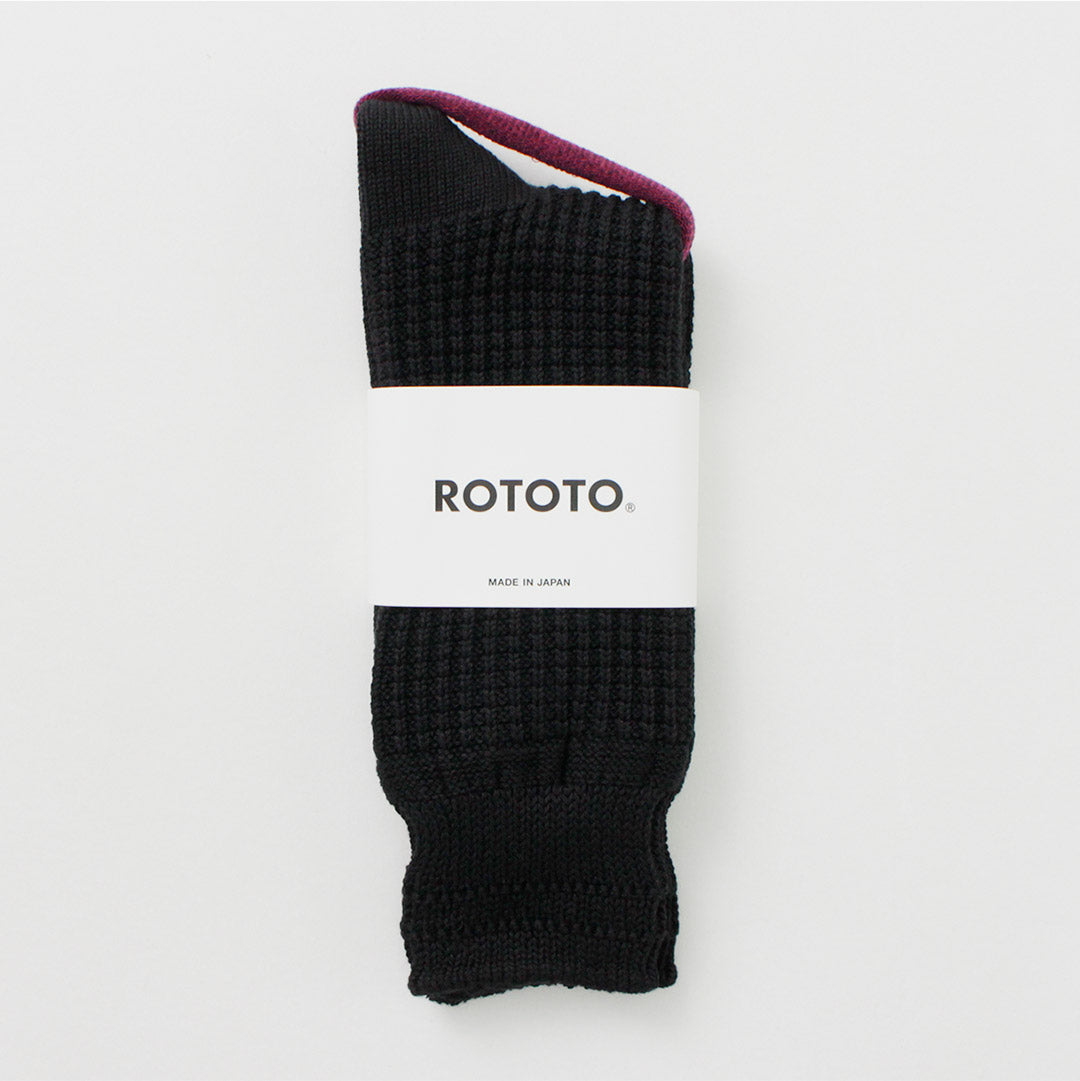 ROTOTO / Cotton Waffle Crew Socks