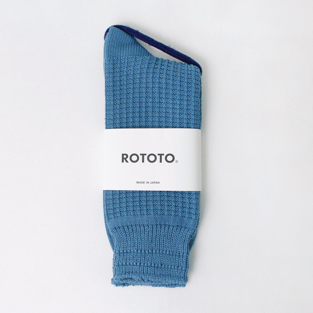 ROTOTO / Cotton Waffle Crew Socks