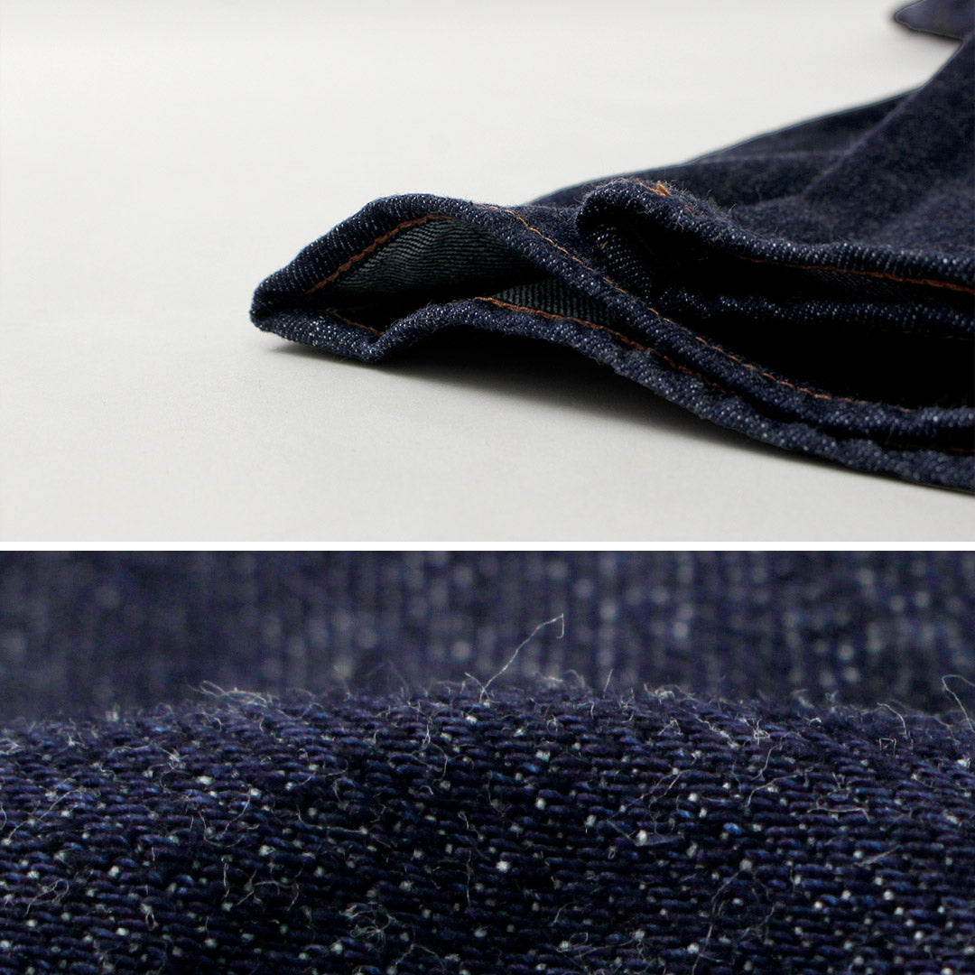 FOB FACTORY / F1147 Pantalón ancho de mezclilla con 5 bolsillos