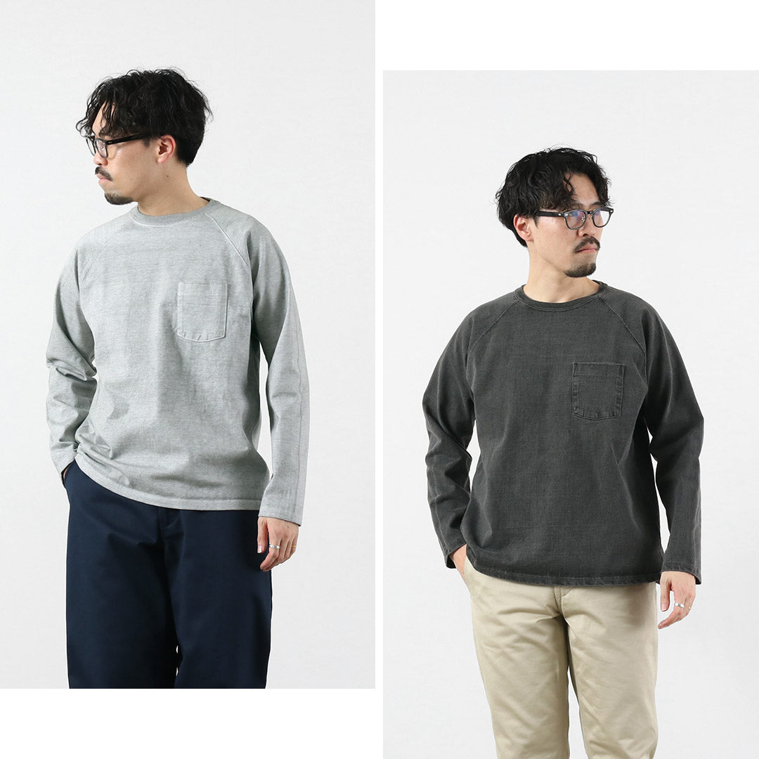 GOOD ON / Camiseta de manga larga con bolsillo raglán pesado y color exclusivo