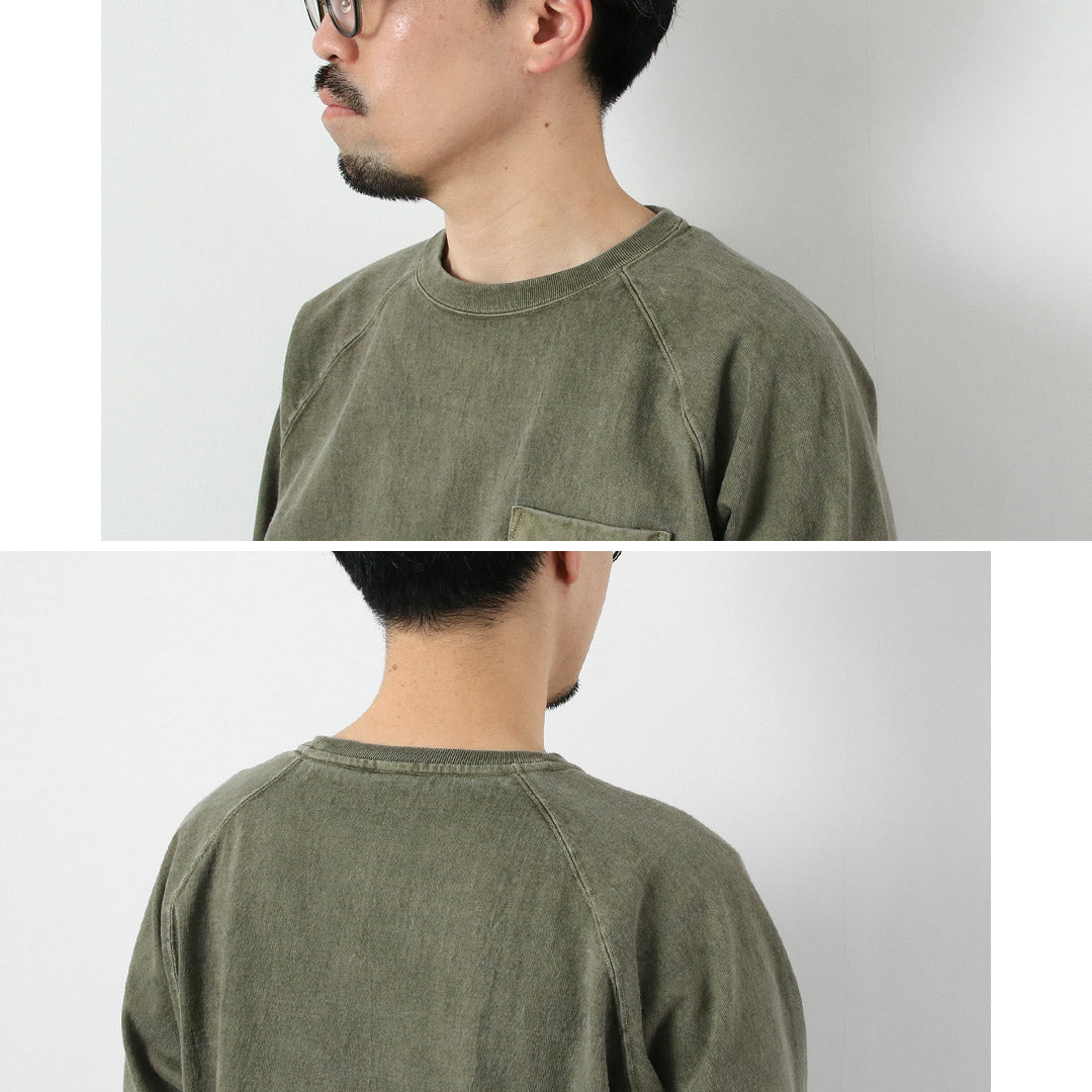 GOOD ON / Camiseta de manga larga con bolsillo raglán pesado y color exclusivo