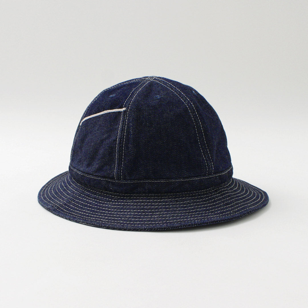 HIGHER / Selvage Denim Panel 6 Hat - Onewashed