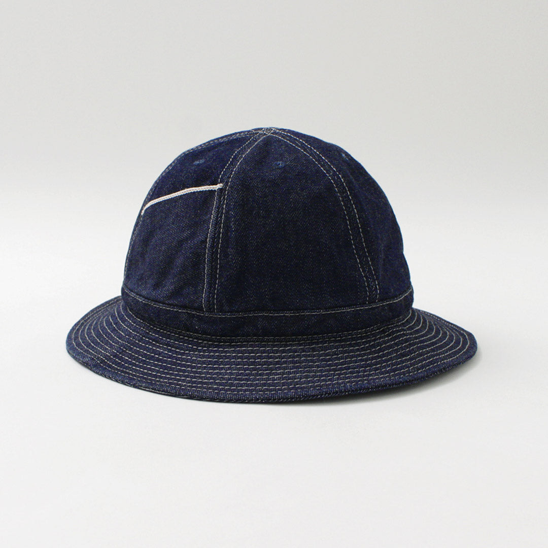 Panel de mezclilla de mayor / selvage 6 Hat - One Washed