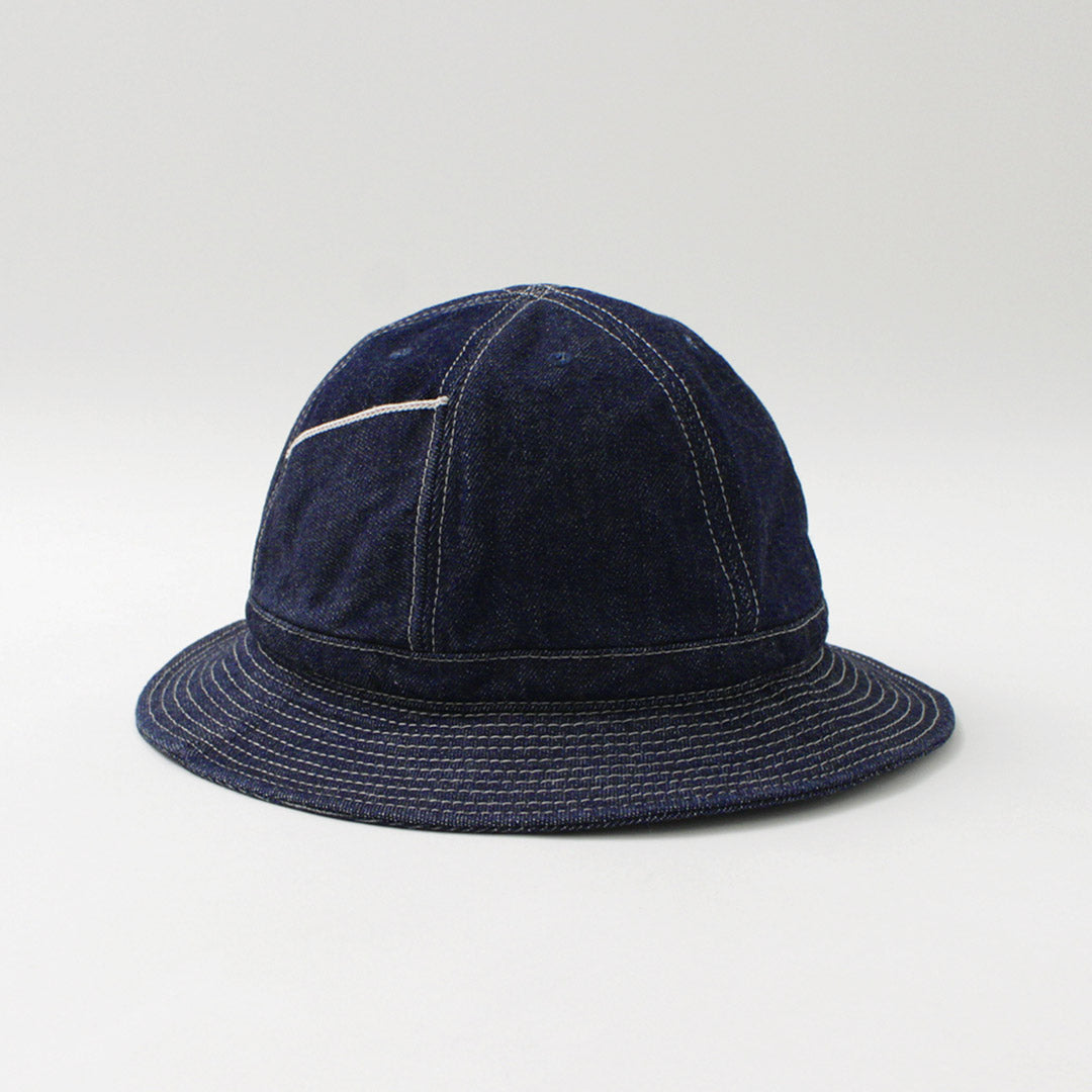 HIGHER / Selvage Denim Panel 6 Hat - Onewashed