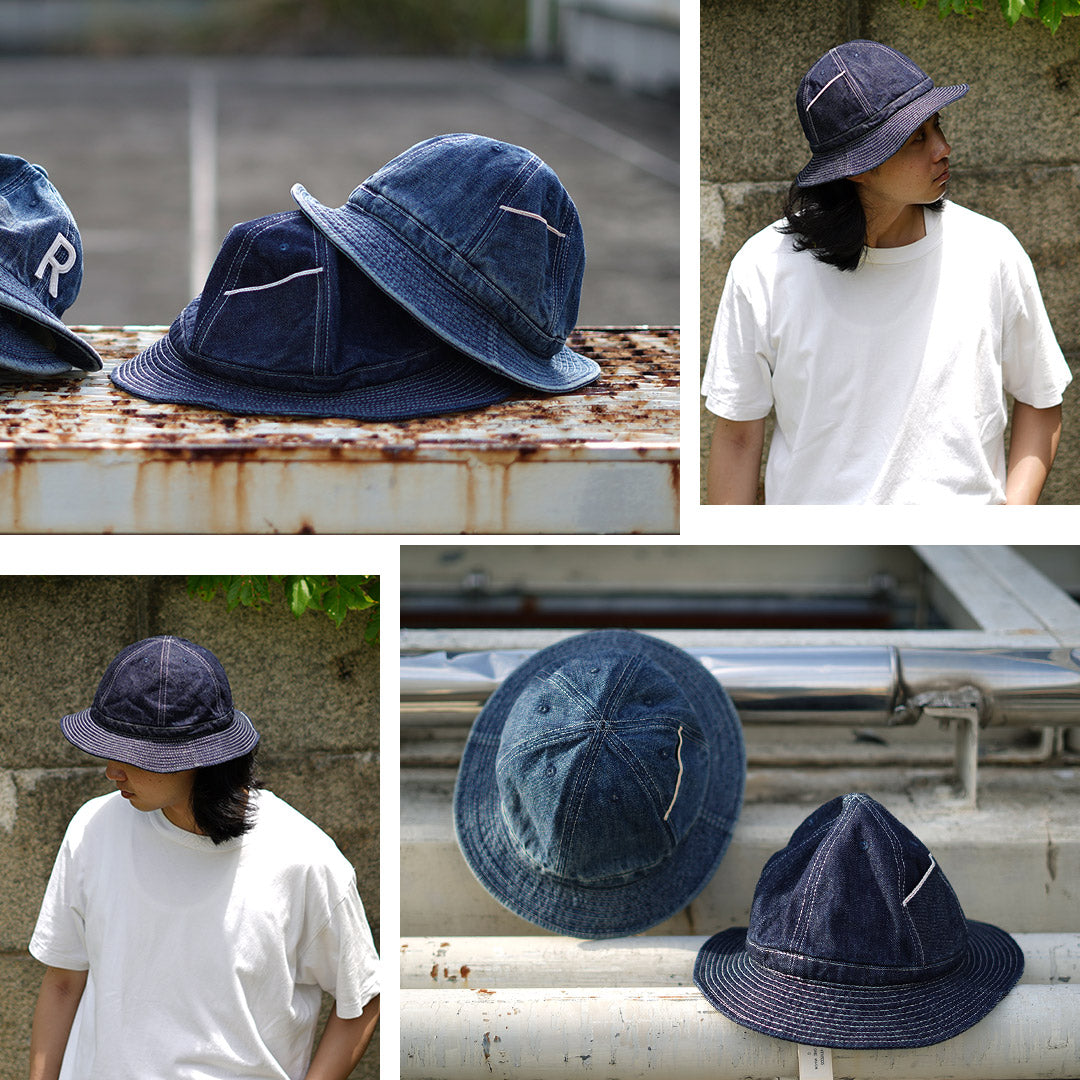 HIGHER / Selvage Denim Panel 6 Hat - Onewashed