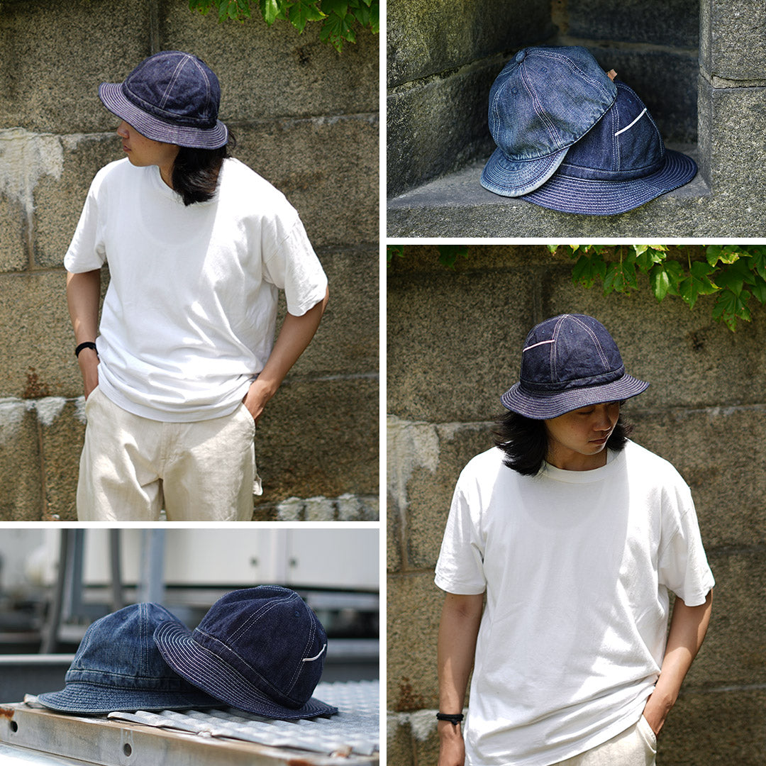 Panel de mezclilla de mayor / selvage 6 Hat - One Washed