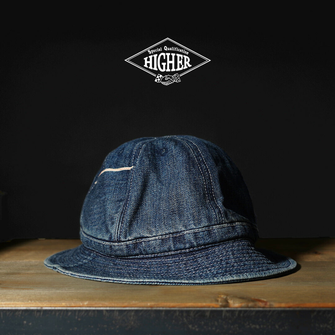 HIGHER / Selvage Denim Panel 6 Hat - Used finish