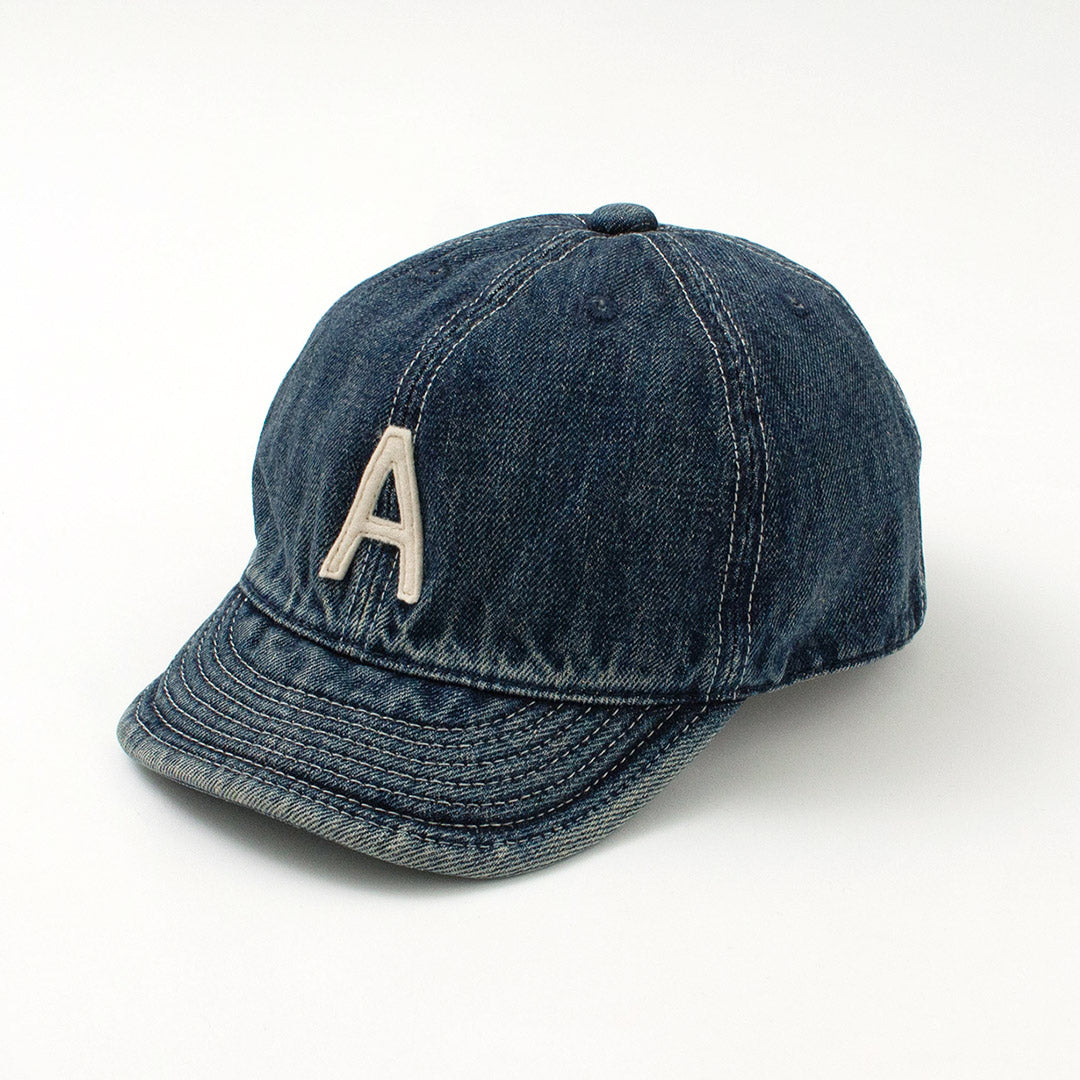 HIGHER / Selvage denim cap with initials badge