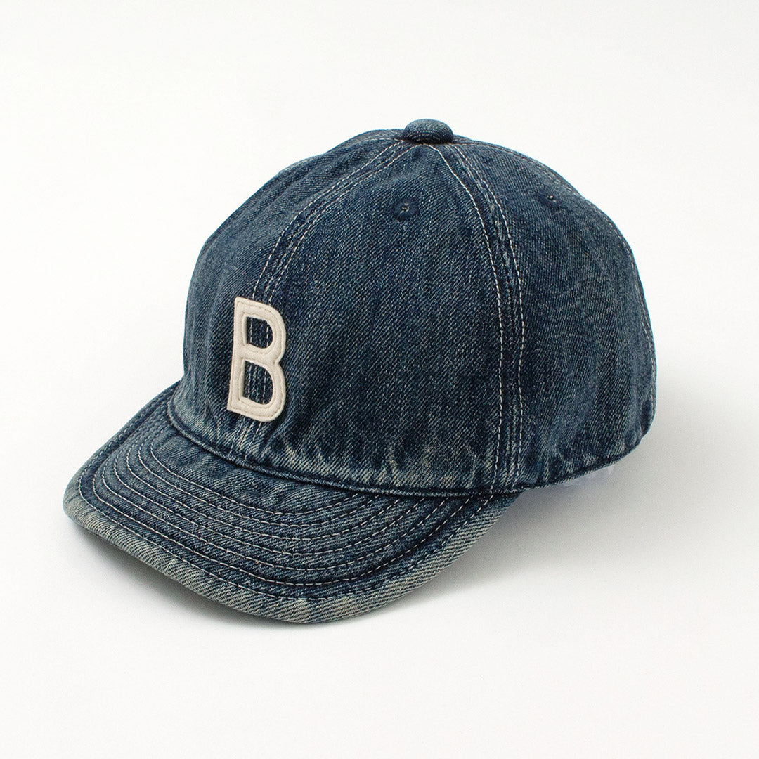 HIGHER / Selvage denim cap with initials badge