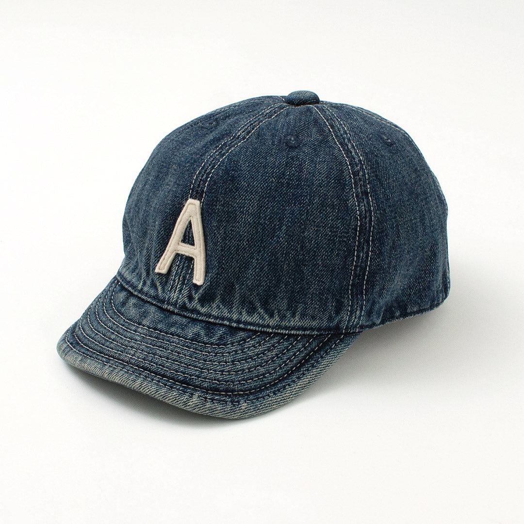 HIGHER / Selvage denim cap with initials badge