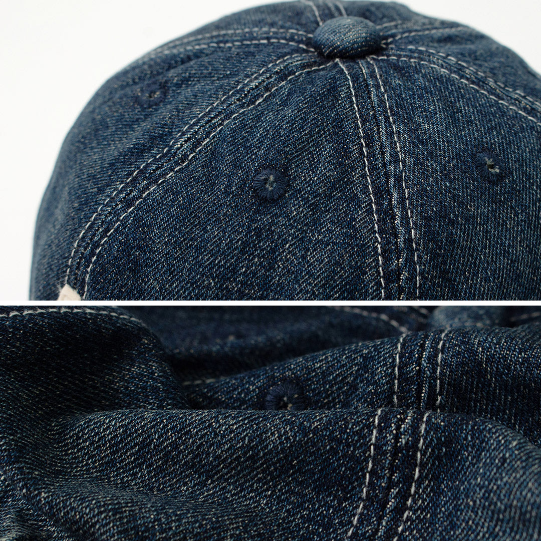 HIGHER / Selvage denim cap with initials badge