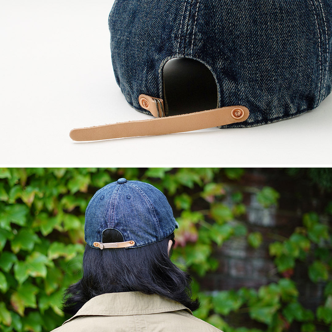 HIGHER / Selvage denim cap with initials badge