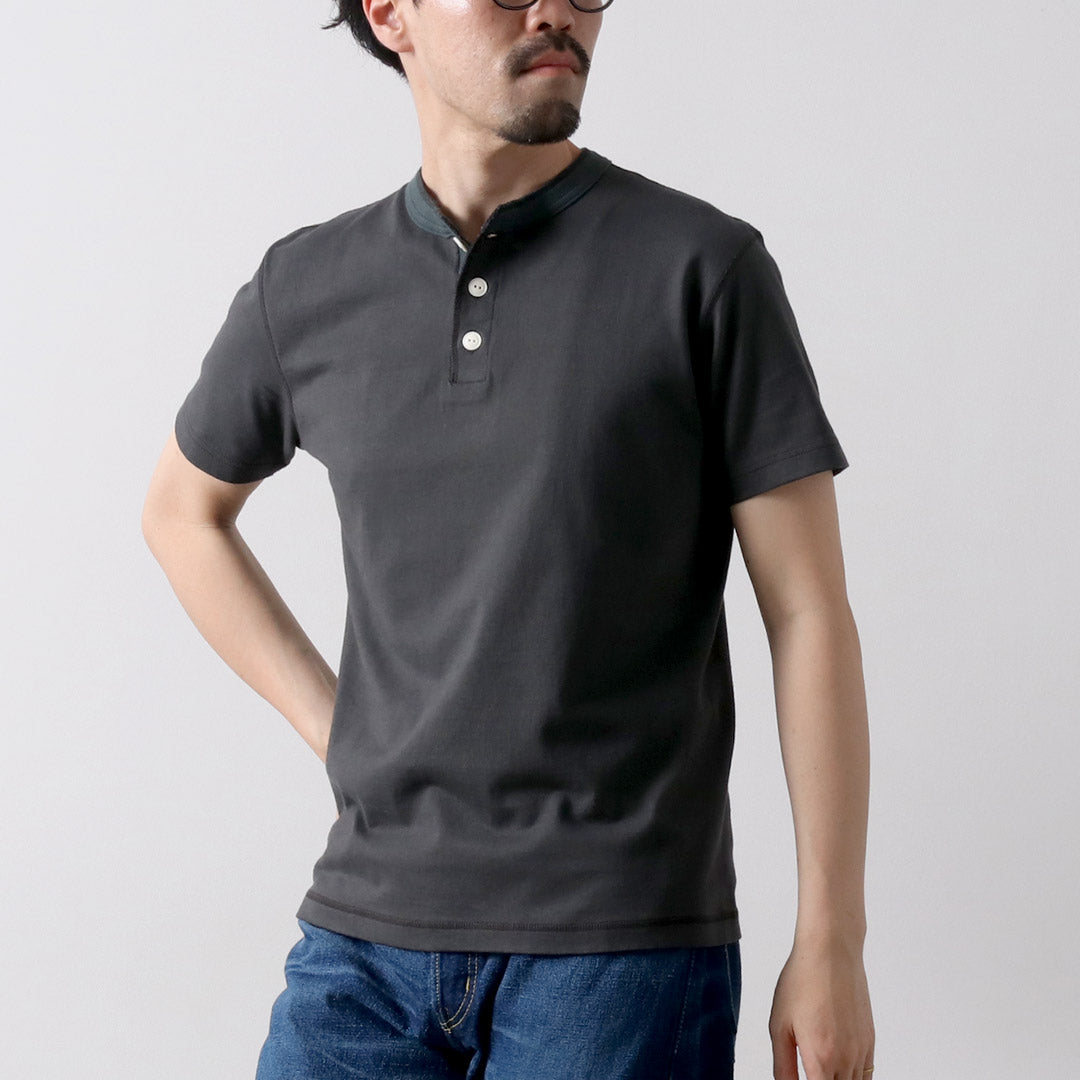 Barns / BR-8146 Camiseta de tripulación de manga corta de manga corta con cuello corto