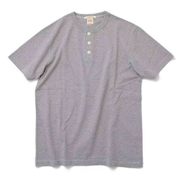 헛간 / BR-8146 KNITSTED HENLEY NECK SHORT SLEEVE CREW 목 티셔츠