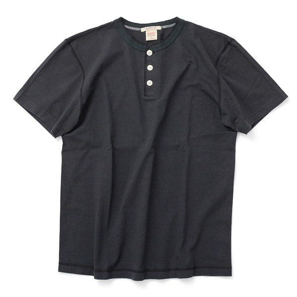 헛간 / BR-8146 KNITSTED HENLEY NECK SHORT SLEEVE CREW 목 티셔츠