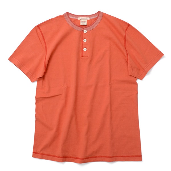 BARNS / BR-8146 Knitsted Henley Neck Short Sleeve Crew Neck T-Shirt