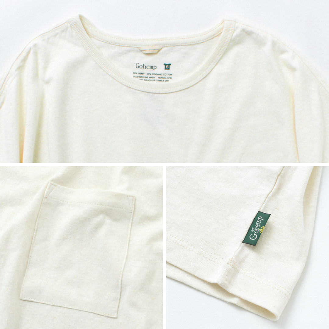 GOHEMP / Wide Pockets T-Shirt