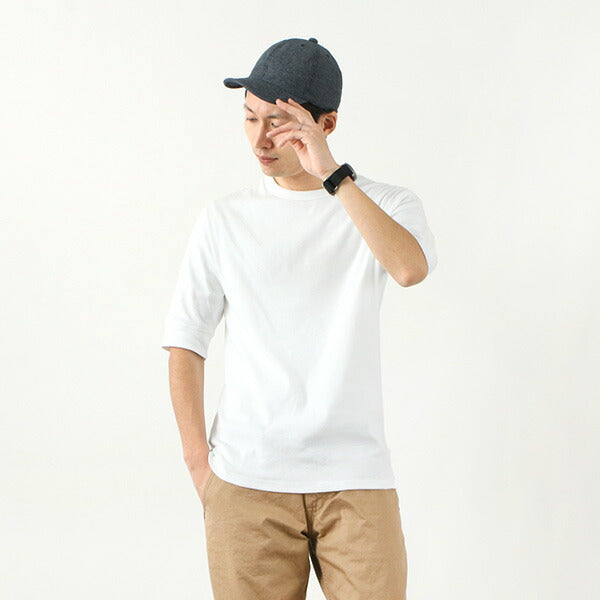 ROCOCO / Smooth Cotton Ribbed Crew T-Shirt