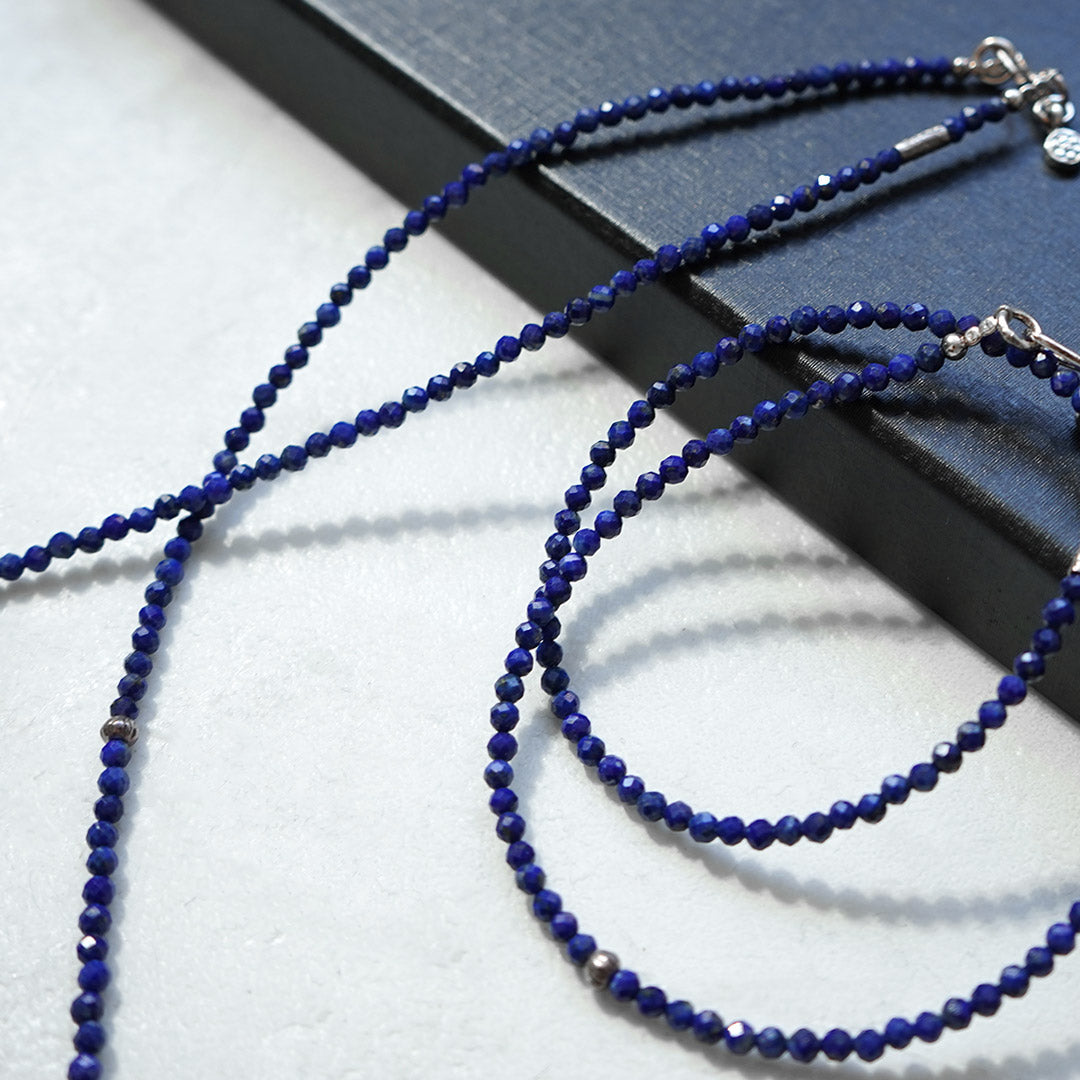 Phadua / Lapis Lazuli 3mm 컷 비드 목걸이 / Anklet