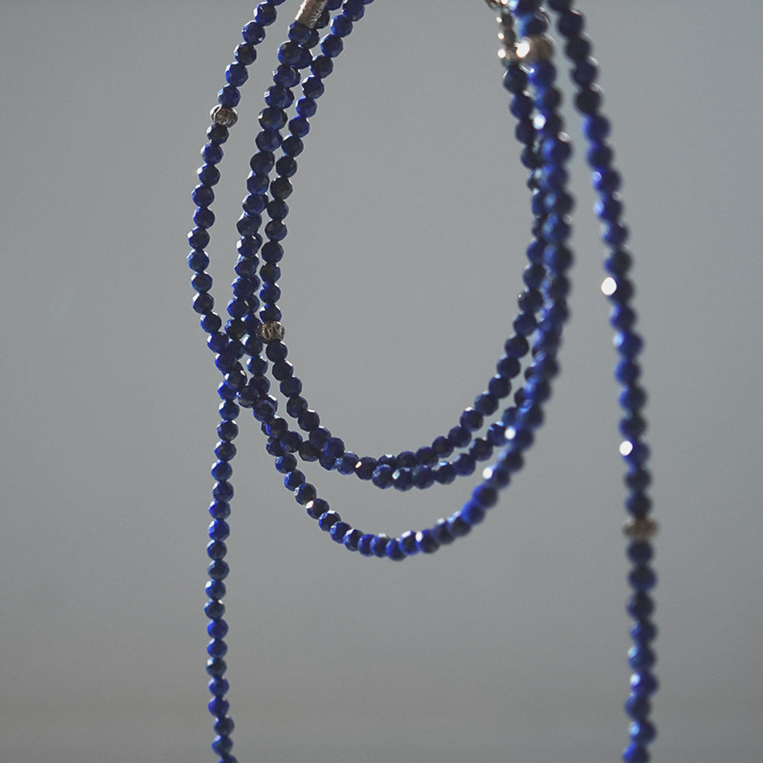 Phadua / Lapis Lazuli 3mm 컷 비드 목걸이 / Anklet
