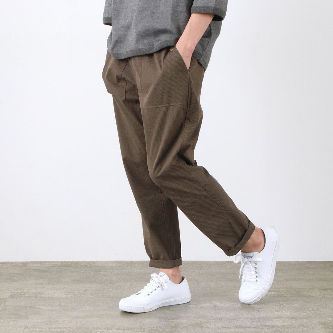 RE MADE IN TOKYO JAPAN / Coded COOLMAX seersucker ankle trousers