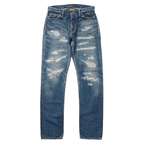 DEPSEA / DP001 Pantalon denim droit 5P - finition vintage