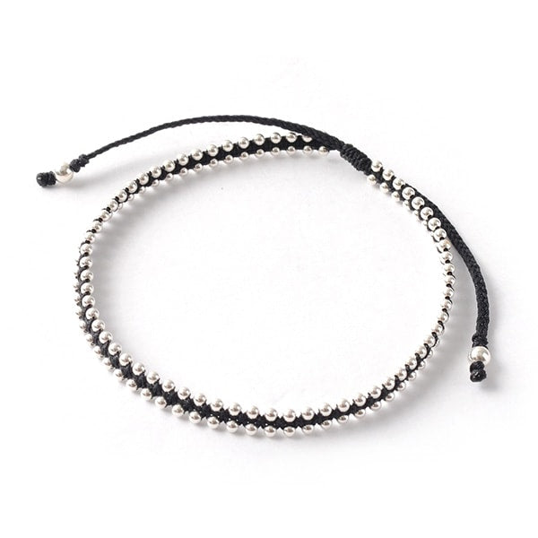 CHALISA T.. / Silver Ball Bead Duo Anklet