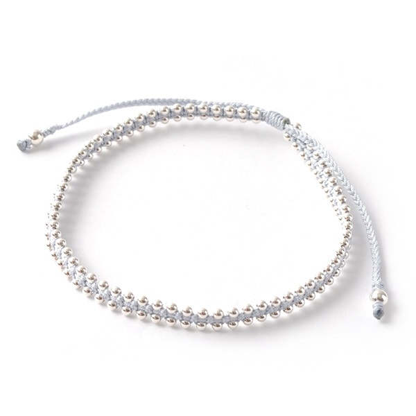 CHALISA T.. / Silver Ball Bead Duo Anklet